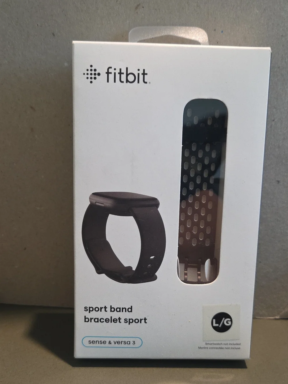 Fitbit Sport Band Black Perforated Silicone - Large